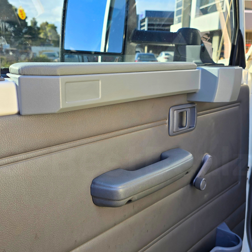 Landcruiser 76 78 79 Series 2007 Grey Armrest Cup holder 3M Tape Cupholder Pair
