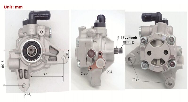 Machter Power Steering Pump Without Pulley Fit For Honda Accord & Euro CM5 & CL9 Series 1 Only 2003-2005