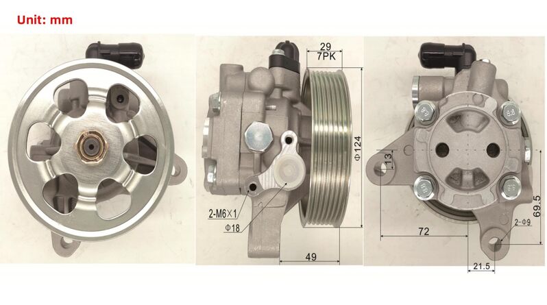 Power Steering Pump With Pulley Fit For Honda Accord & Euro CM5 & CL9 Series 1 Only 2003-2005