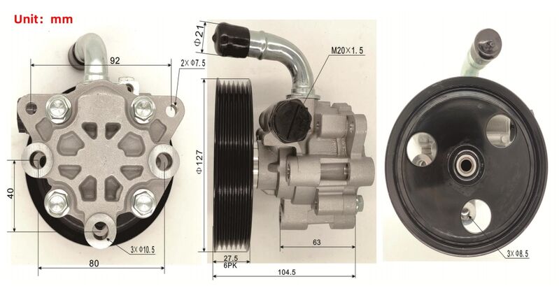 Machter Power Steering Pump With Belt Pulley Fit For Jeep Commander XK XH Grand Cherokee III WH WK