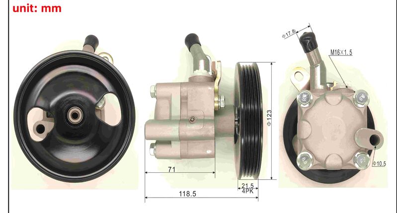 Machter Power Steering Pump With Pulley Fit For Nissan Pulsar N16 Almera II N16 Sunny IV N16