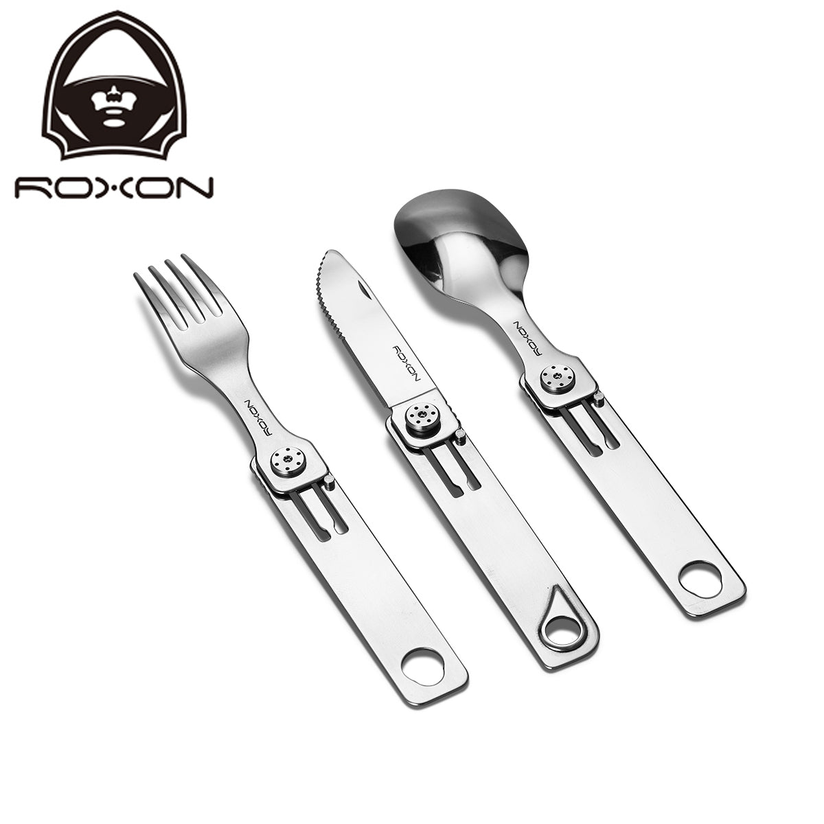 ROXON 3-IN-1 Magnetic Camp Cutlery Set