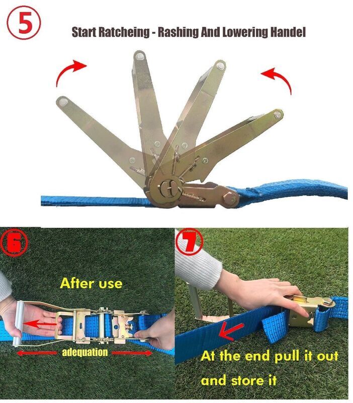 5 Pcs Ratchet Tie Down Straps 50mm x 9m LC2500kg Cambuckle Alternative