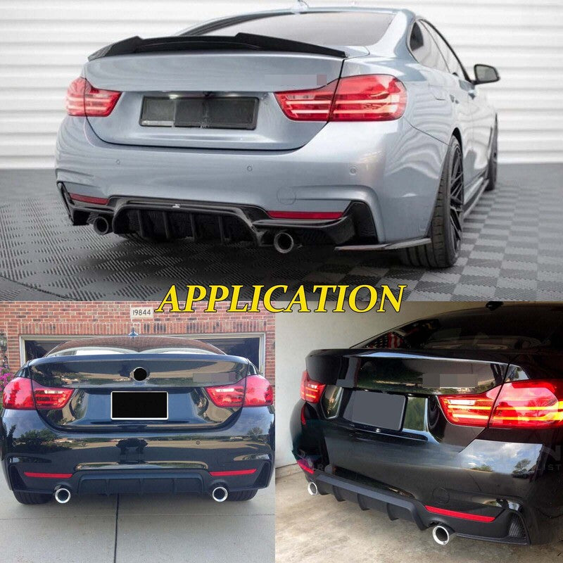 Rear Diffuser Lower Bumper Lip Spoiler Fit For BMW 4 Series F32 F36 435i 440i 428i 2013-2019