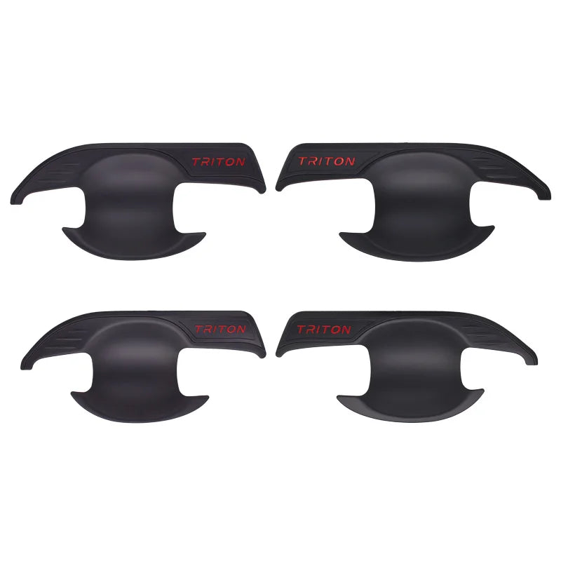 For MITSUBISHI TRITON l200 2019 2023 Accessories Matte Black out kit Body Kits Lamp Cover Door Trims 2020 2021 2022 Pickup Truck