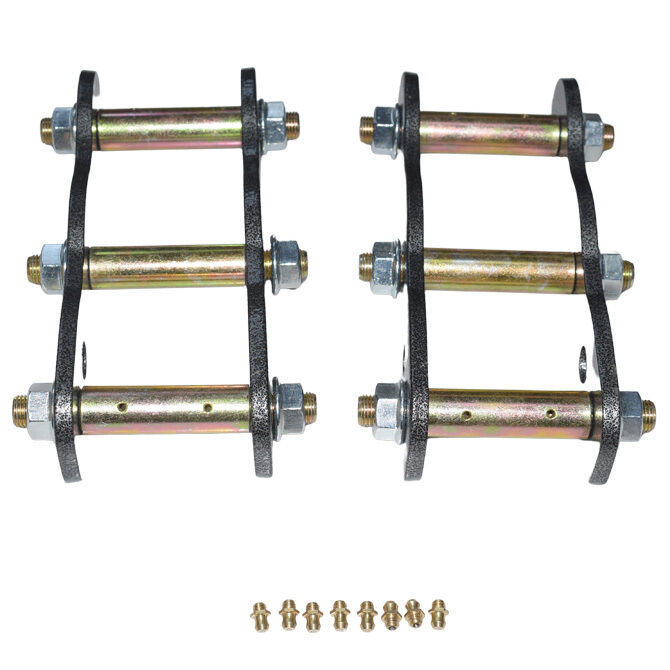 Rear 2" Lift Kit 50mm Extended Greasable Shackles Fit For Nissan Navara D22 4WD