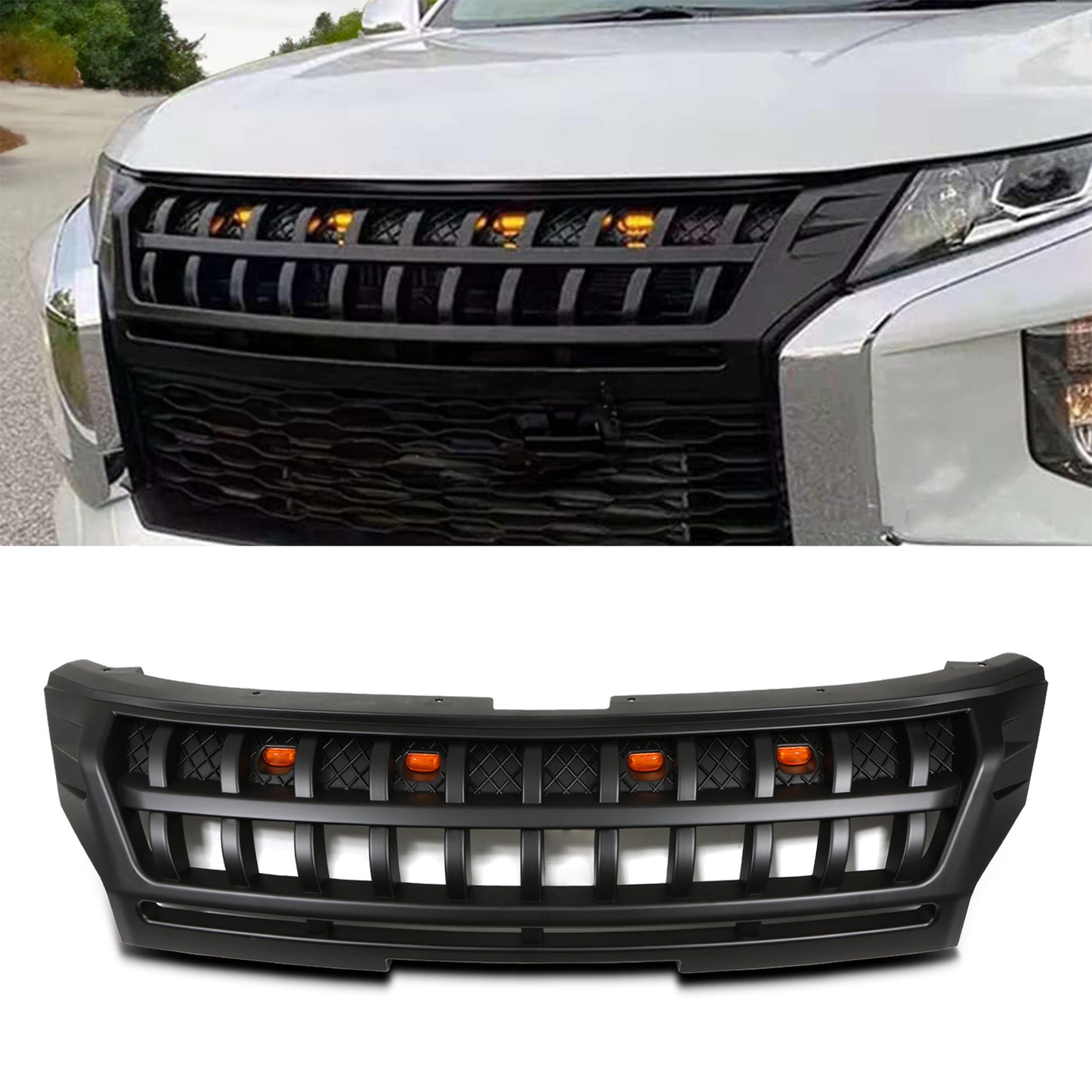 Mitsubishi L200 MR Triton 19-23 LED Grille – Black
