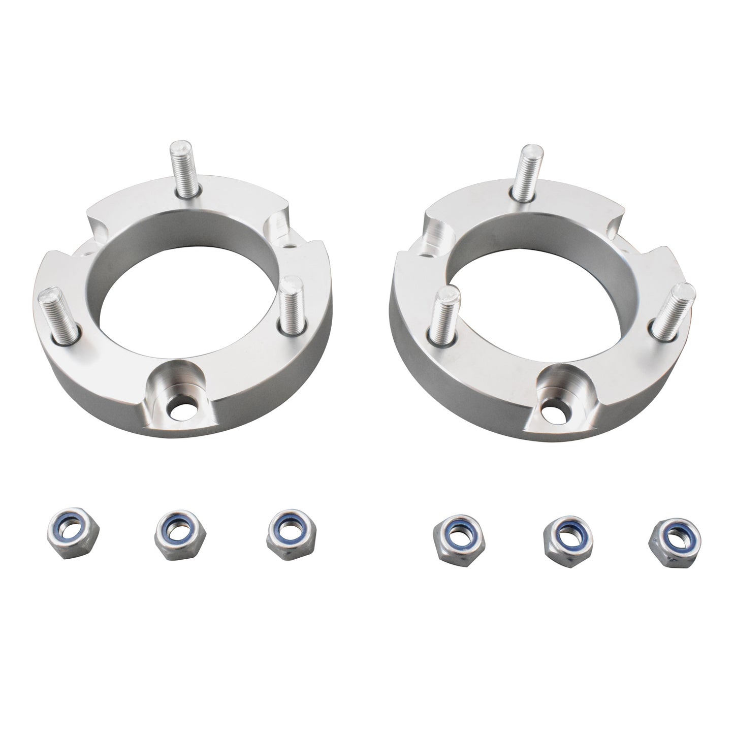 25mm Front Coil Strut Shock Spacer Lift Kit Fit For Toyota Hilux VIGO 2005-14 4WD Silver