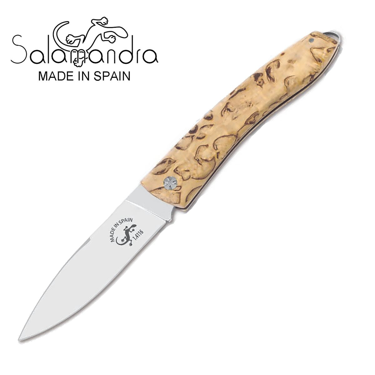 Salamandra Curly Birch Wood Pocket Knife 180mm