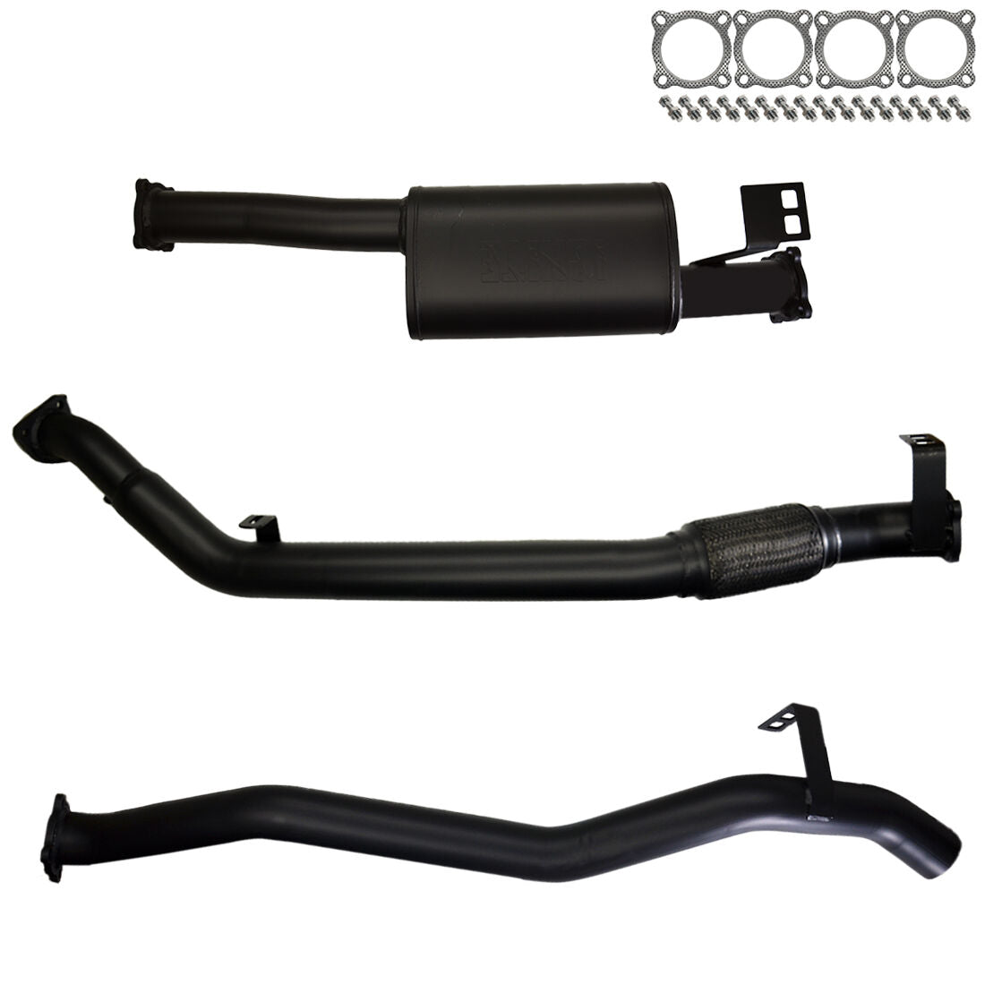 Toyota Landcruiser Exhaust 76 Series Wagon 3" Turbo Back Systems