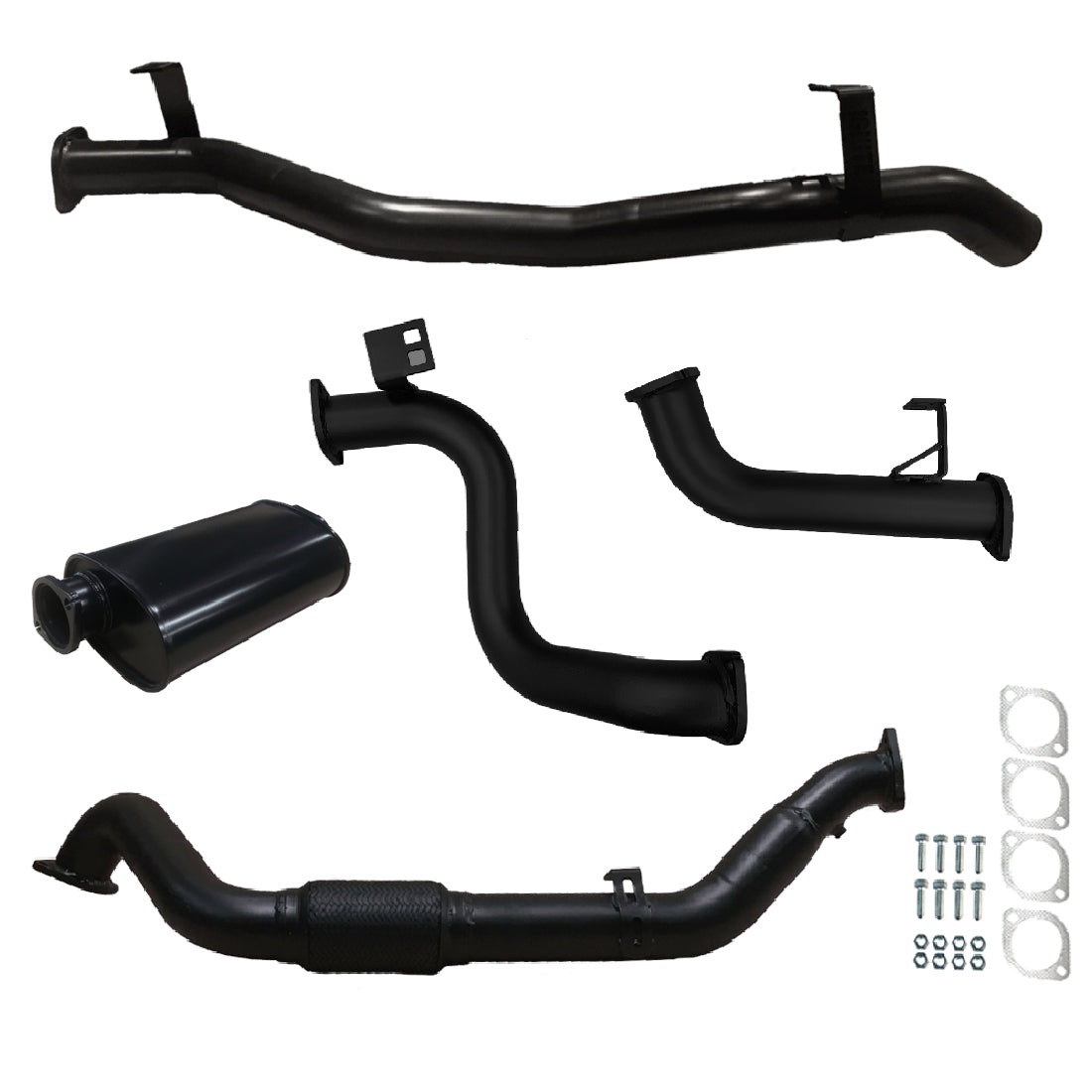 Toyota Landcruiser Exhaust 78 Series Troop Carrier 3" Turbo Back Systems