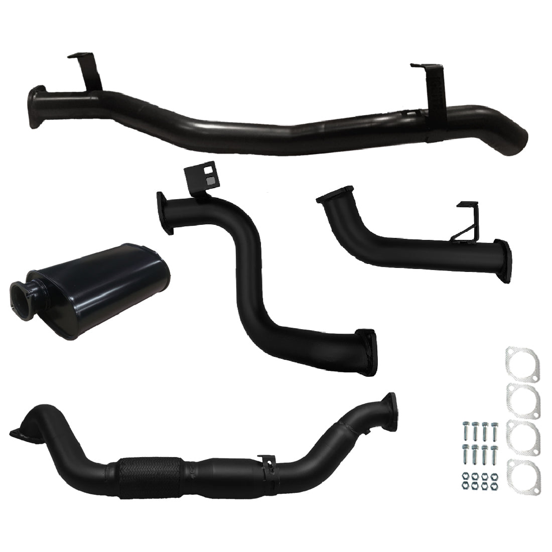 Toyota Landcruiser Exhaust 78 Series Troop Carrier 3" Turbo Back Systems