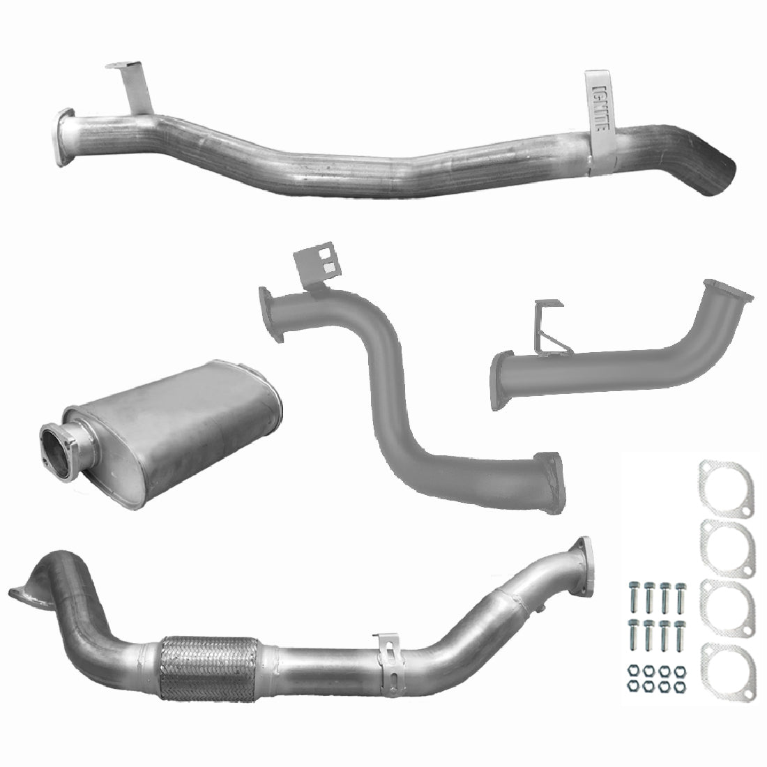 Toyota Landcruiser Exhaust 78 Series Troop Carrier 3" Turbo Back Systems