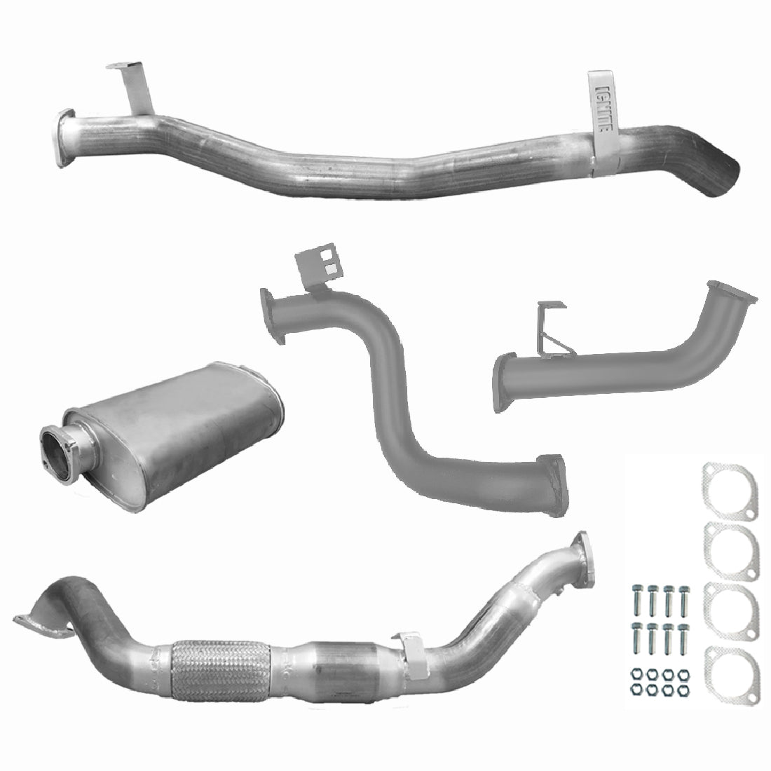 Toyota Landcruiser Exhaust 78 Series Troop Carrier 3" Turbo Back Systems