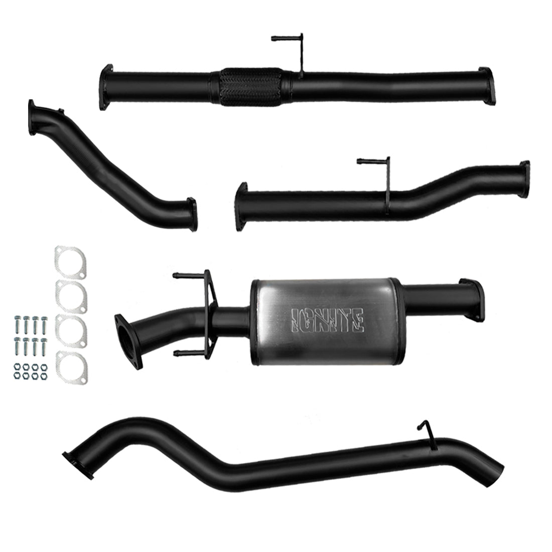 Toyota Hilux Exhaust 3L D4D 3" Turbo Back Systems