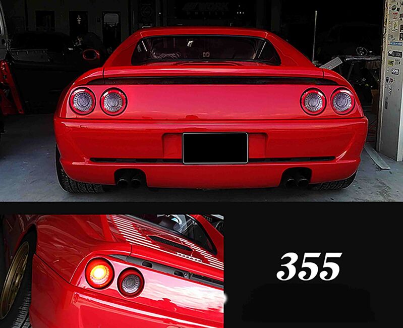 3D Clear Red Full LED Tail Lights Fit For Ferrari 360 Modena 512 F355 550 575M F50 1999-2005