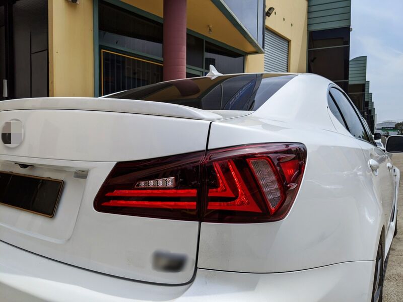 Clear Red LED Light Bar Tail Lights Fit For Lexus ISF IS250 IS350 2005-2013