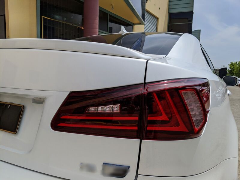 Clear Red LED Light Bar Tail Lights Fit For Lexus ISF IS250 IS350 2005-2013