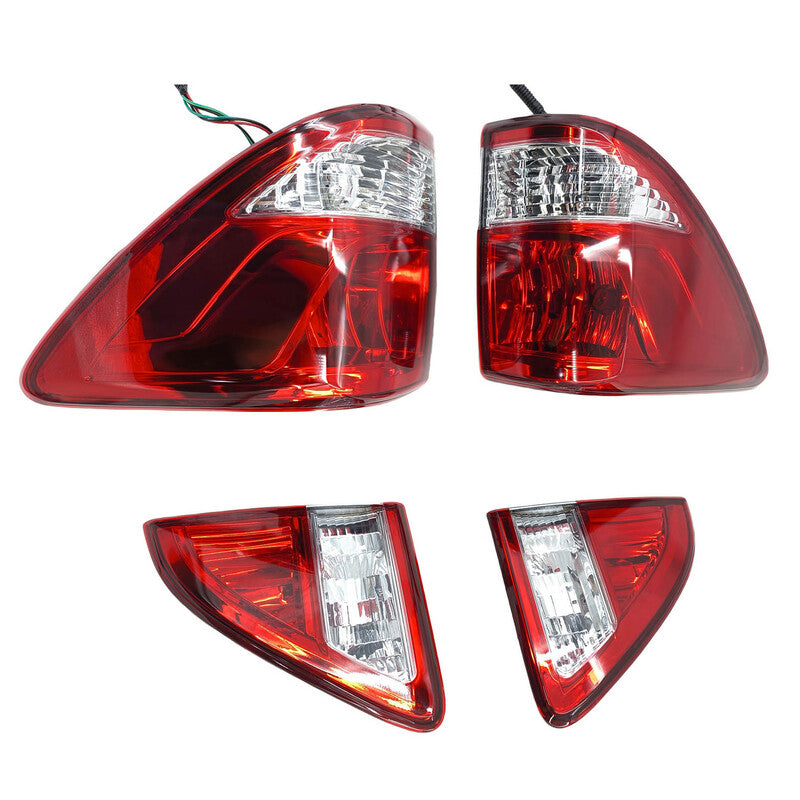 4 Pcs Outer + Inner Rear Tail Lights Brake Lamp Fit For Mazda BT-50 2015-2020
