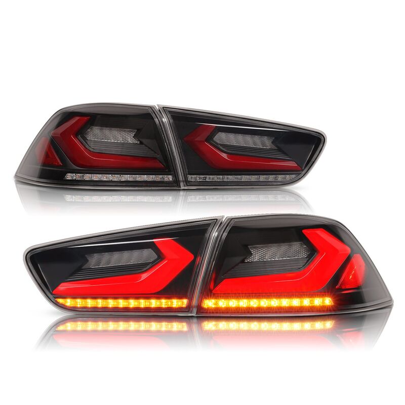 Smoke 3D V4 LED Tail Lights Fit For Mitsubishi Lancer CJ EVO X VRX 2007-2018
