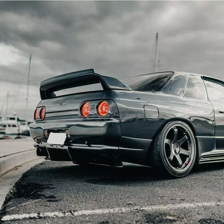78 Works Fiber Ring LED Taillights Fit For Nissan Skyline R32 GTR GTST 2 Door Coupe 1989-1994