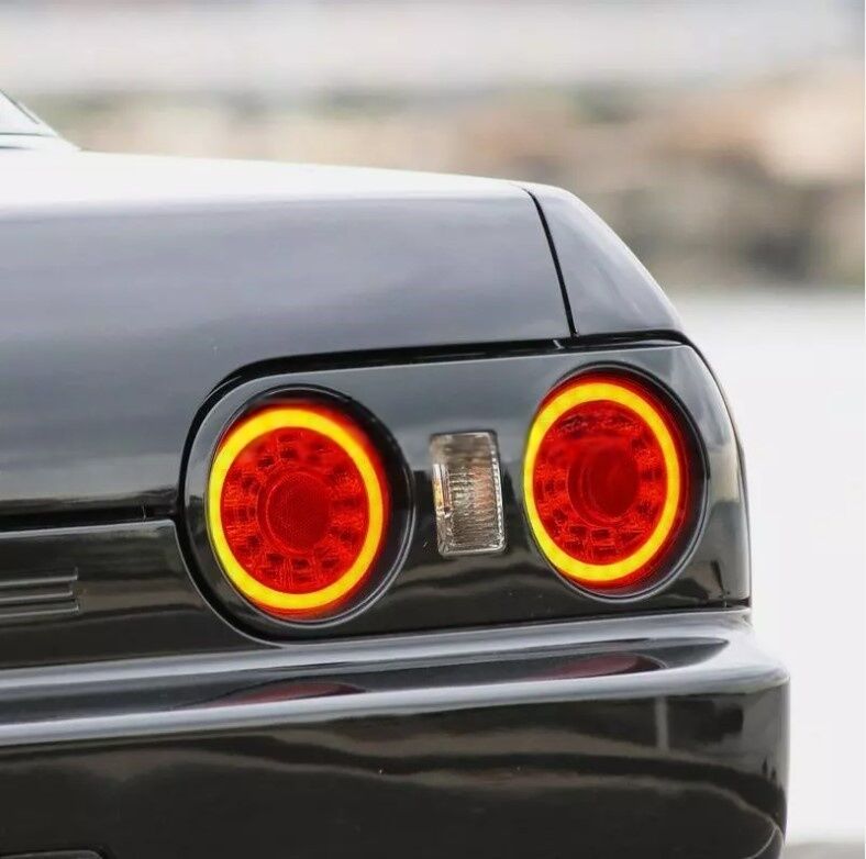 78 Works Fiber Ring LED Taillights Fit For Nissan Skyline R32 GTR GTST 2 Door Coupe 1989-1994
