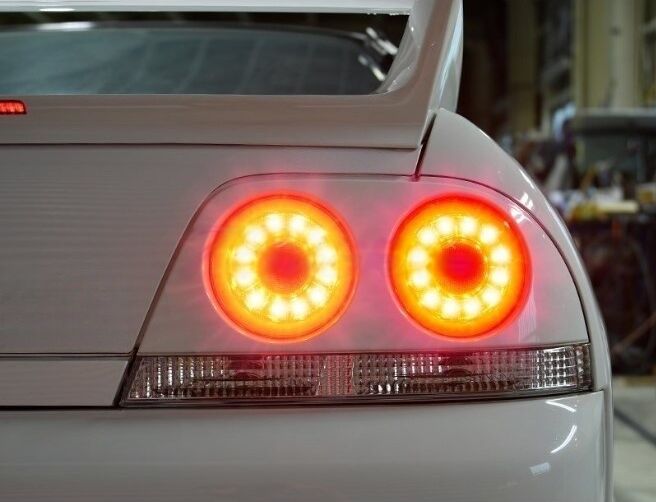 78 Works Fiber Ring LED Taillights Fit For Nissan Skyline R33 GTR GTS25T GTST 1993-1998