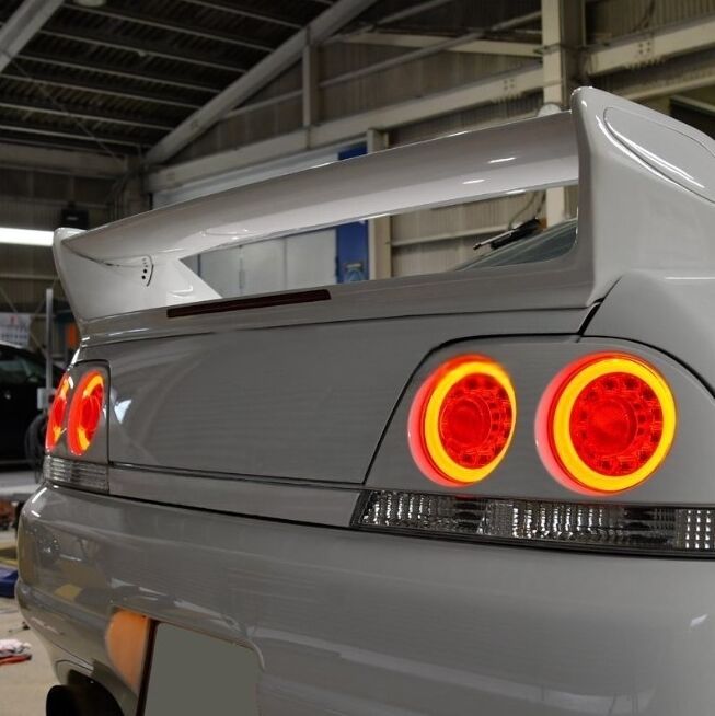 78 Works Fiber Ring LED Taillights Fit For Nissan Skyline R33 GTR GTS25T GTST 1993-1998
