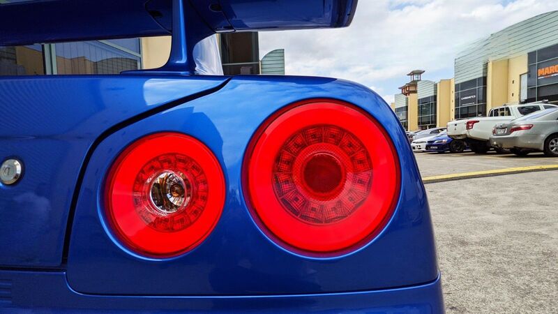 78 Works Fiber Ring LED Taillights V2 Tail Lamp Fit For Nissan Skyline R34 GTR GTT RB25 RB26 1998-2002