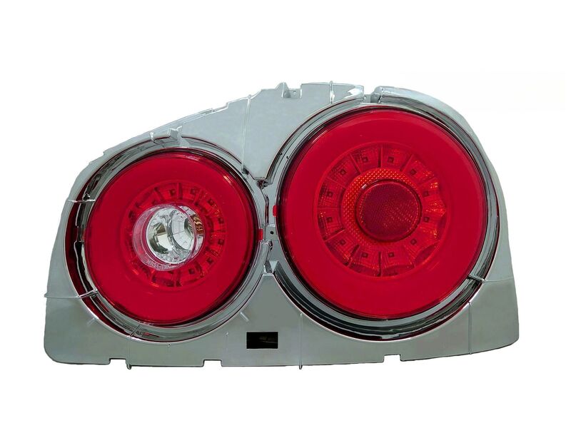 78 Works Fiber Ring LED Taillights V2 Tail Lamp Fit For Nissan Skyline R34 GTR GTT RB25 RB26 1998-2002