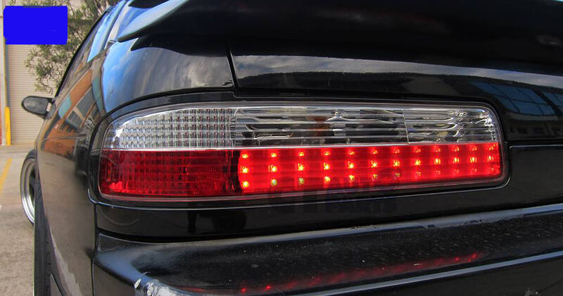 Clear Red LED Tail Lights Fit For Nissan Silvia S13 DMAX 1989-1994