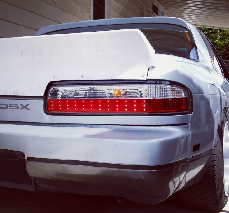 Clear Red LED Tail Lights Fit For Nissan Silvia S13 DMAX 1989-1994