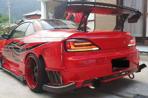 Clear Red Fiber Sequential LED Tail Lights Fit For Nissan Silvia 200SX S15 Spec R 1999-2002
