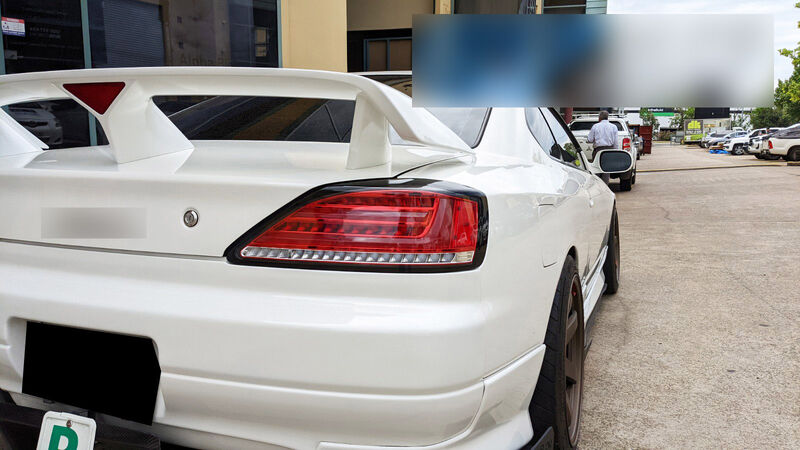Clear Red Fiber Sequential LED Tail Lights Fit For Nissan Silvia 200SX S15 Spec R 1999-2002