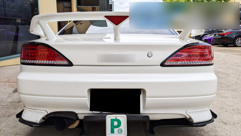 Clear Red Fiber Sequential LED Tail Lights Fit For Nissan Silvia 200SX S15 Spec R 1999-2002