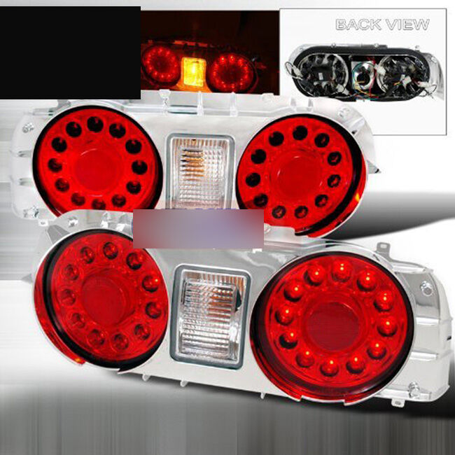 Clear Red LED Tail Lights Fit For Nissan Skyline R32 GTR GTST RB26 1989-1994