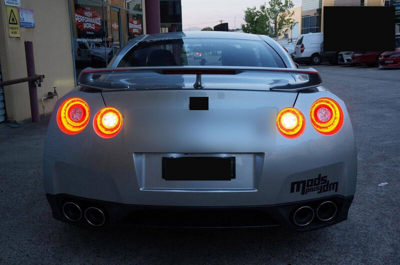 Crystal Eye Smoke Red 3D LED Stripe Bar Tail Lights Fit For Nissan GTR R35 VQ38 2007-2021
