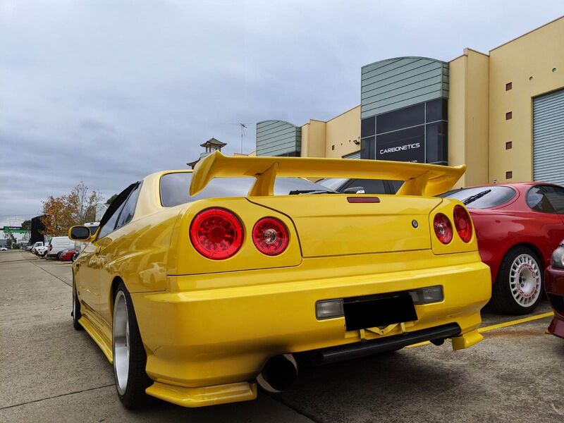 Clear Red LED Tail Lights Fit For Nissan Skyline R34 GTR GTT 1999-2002