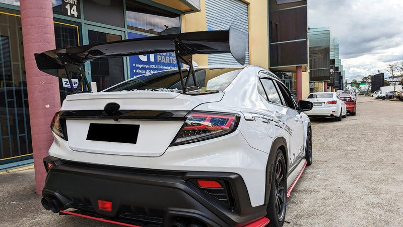Black Red Full LED Dynamic Tail Lights Fit For Subaru WRX VB 2022-2024