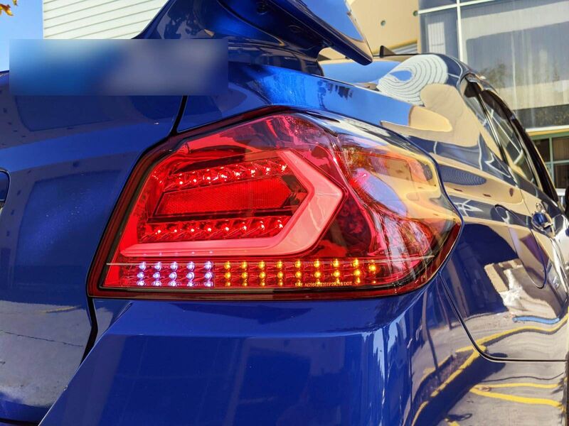 V5 Clear Red LED Dynamic Tail Lights Fit For Subaru WRX/ WRX STI VA 2015-2021