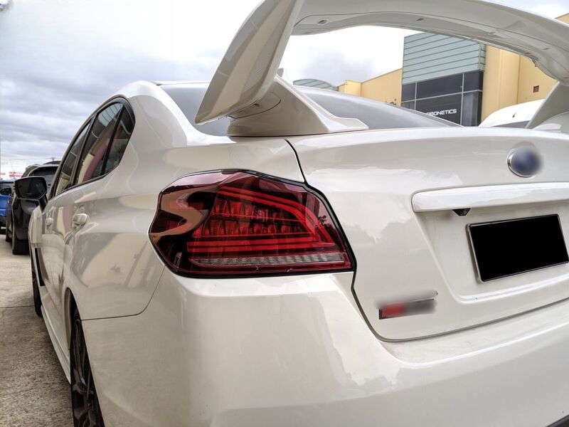 Clear Red Full LED V3 Dynamic Indicator LED Tail Lights Fit For Subaru WRX STI VA 2015-2021
