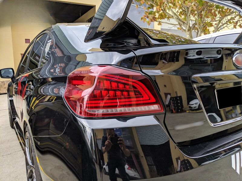 Clear Red Full LED V3 Dynamic Indicator LED Tail Lights Fit For Subaru WRX STI VA 2015-2021