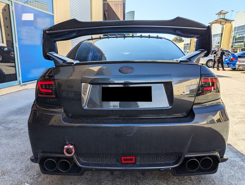 Black Edition Red LED Taillights Dynamic Signal Fit For Subaru Impreza WRX STI G3 4D 2008-2013