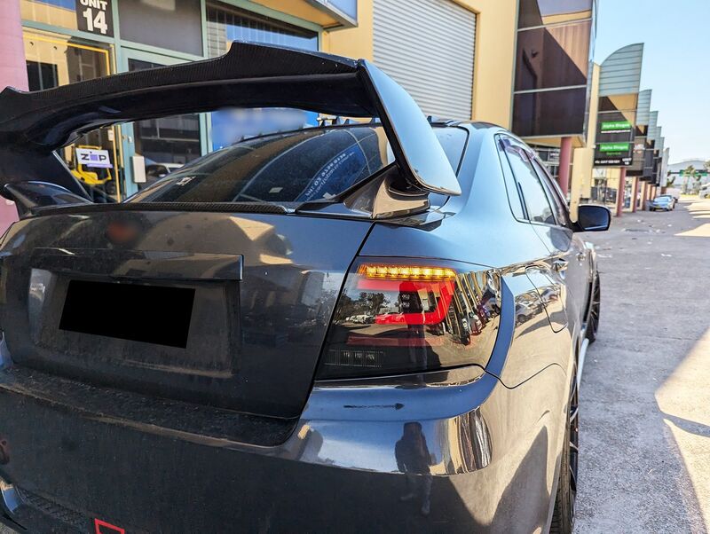 Black Edition Red LED Taillights Dynamic Signal Fit For Subaru Impreza WRX STI G3 4D 2008-2013