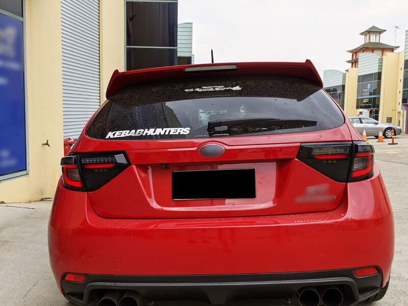 Black Edition R Dynamic Indicator LED Taillight Fit For Subaru Impreza WRX RS STI Hatchback