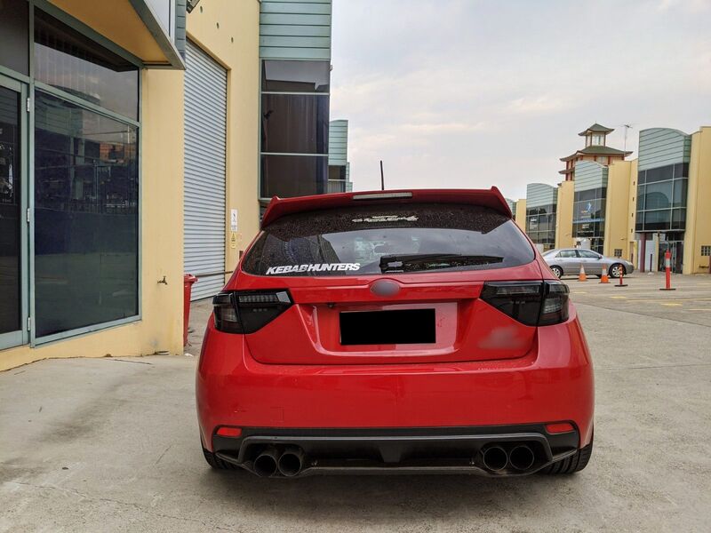 Black Edition R Dynamic Indicator LED Taillight Fit For Subaru Impreza WRX RS STI Hatchback