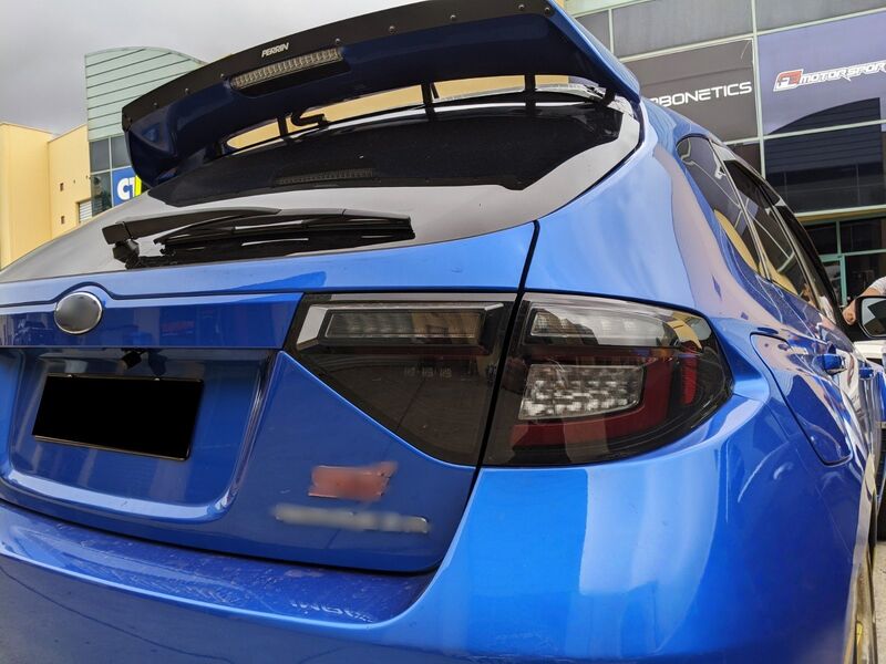 Black Edition R Dynamic Indicator LED Taillight Fit For Subaru Impreza WRX RS STI Hatchback