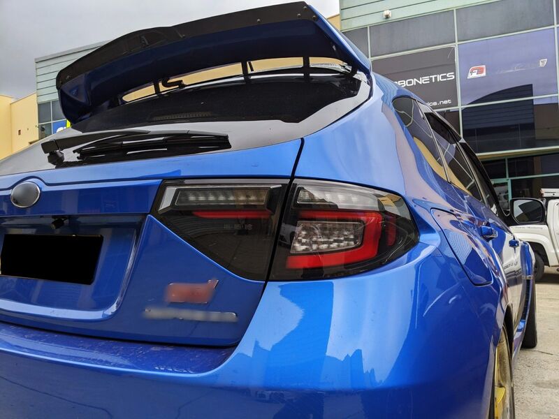 Black Edition R Dynamic Indicator LED Taillight Fit For Subaru Impreza WRX RS STI Hatchback