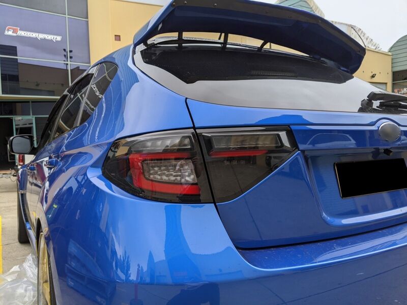 Black Edition R Dynamic Indicator LED Taillight Fit For Subaru Impreza WRX RS STI Hatchback