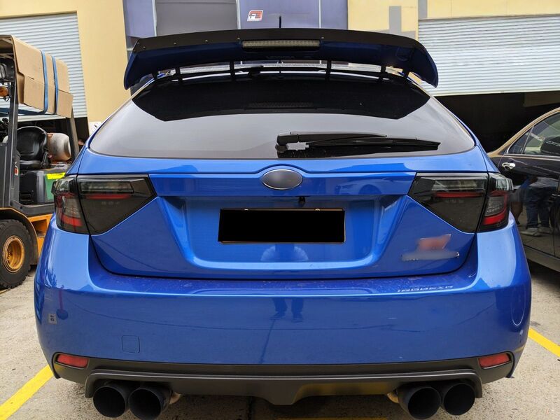 Black Edition R Dynamic Indicator LED Taillight Fit For Subaru Impreza WRX RS STI Hatchback